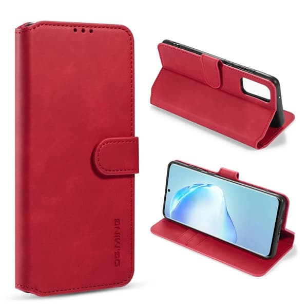 DG.MING Samsung Galaxy S20 Retro Veske - Rød Red