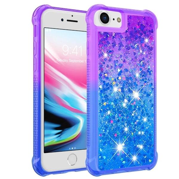 Princess iPhone SE (2022) / iPhone SE 2020 / iPhone 7 deksel - Lilla / Blå Multicolor