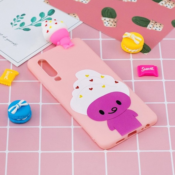 Huawei P30 3D sødt dukke mønstret etui - Tegneserie Dyr Multicolor