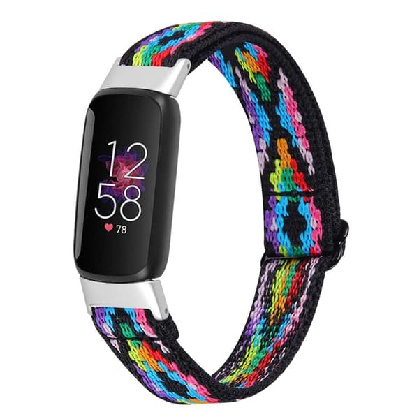 Fitbit Luxe elastinen nailon kellonhihna - Monivärinen Multicolor