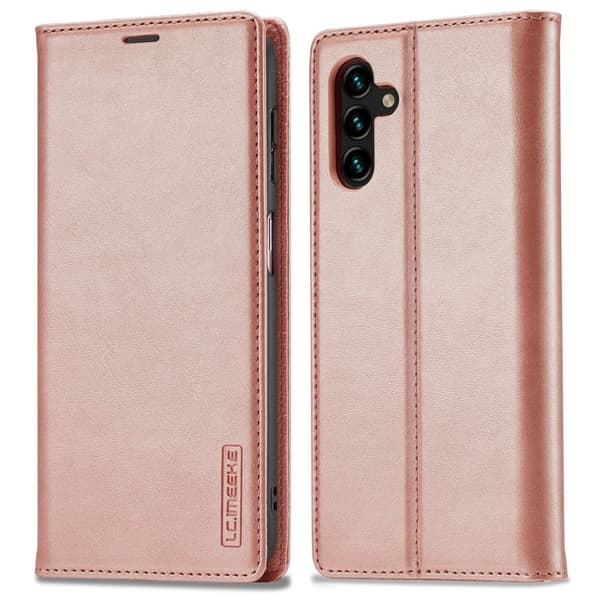 LC.Imeeke Samsung Galaxy A13 5G Flip Etui - Rødguld Pink