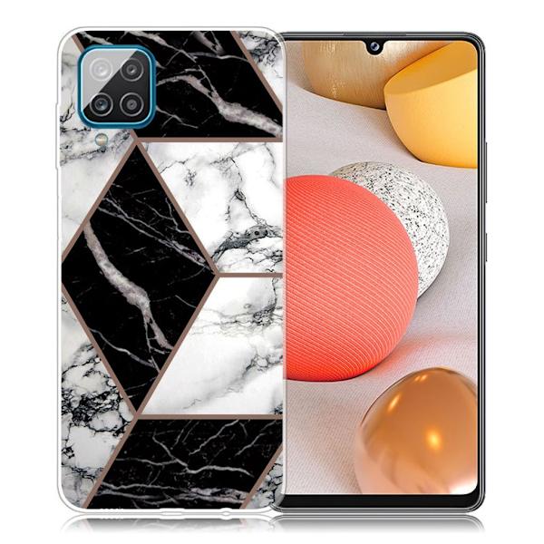Marble Samsung Galaxy A42 5G Etui - Grå / Sort / Hvid Multicolor