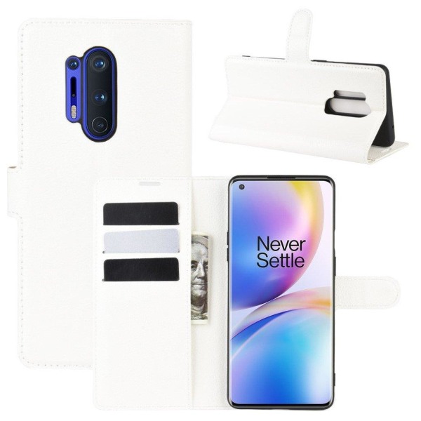 Classic OnePlus 8 Pro flip etui - Hvid White