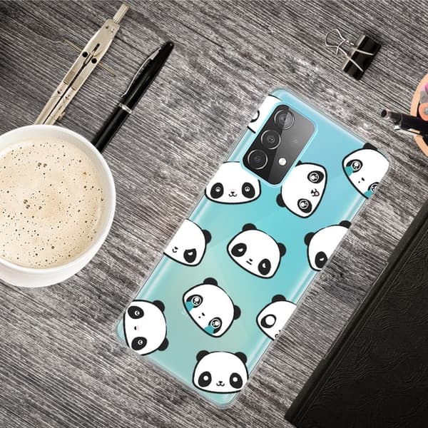 Deco Samsung Galaxy A73 Etui - Søte Pandaer White