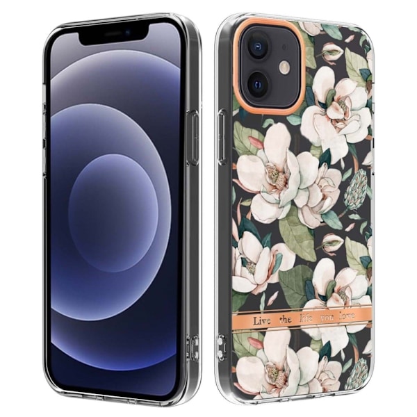 Supertunt och tåligt mjukfodral för iPhone 12 / 12 Pro - Grön Gardenia Grön