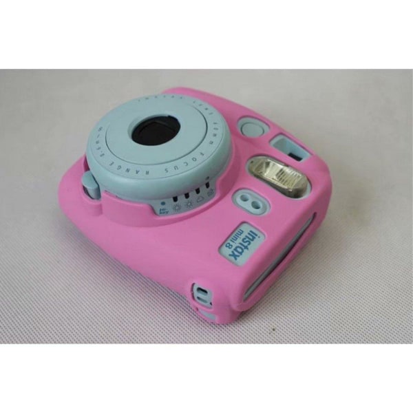 Fuji Instax Mini 8 beskyttelsesetui i blødt silikone - Lyserød Pink