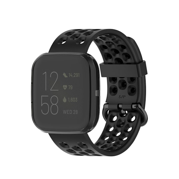 Fitbit Versa 2 hållbart allroundfodral - Svart Svart