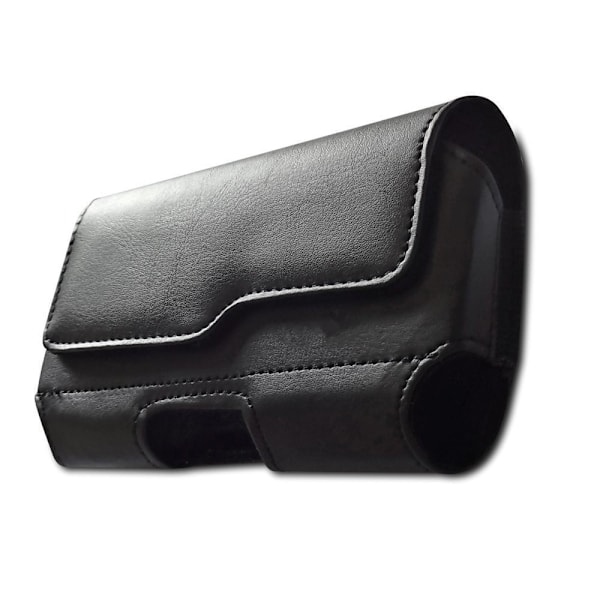 Universal taljetaske i læder - Størrelse: Xl Black