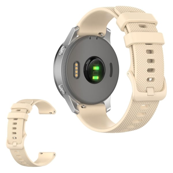 Silicone watch strap for Garmin and Samsung watch - Beige Brun