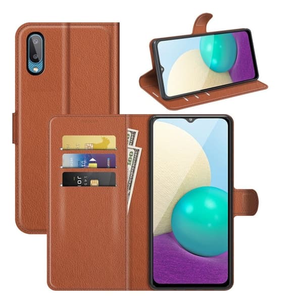 Classic Samsung Galaxy A02 Flippetui - Brun Brown