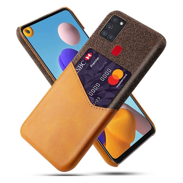 Bofink Samsung Galaxy A21s skal med korthållare - Brun Brun