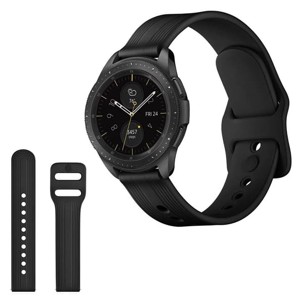 Samsung Galaxy Watch (42mm) streak silikone Urrem - Sort Black