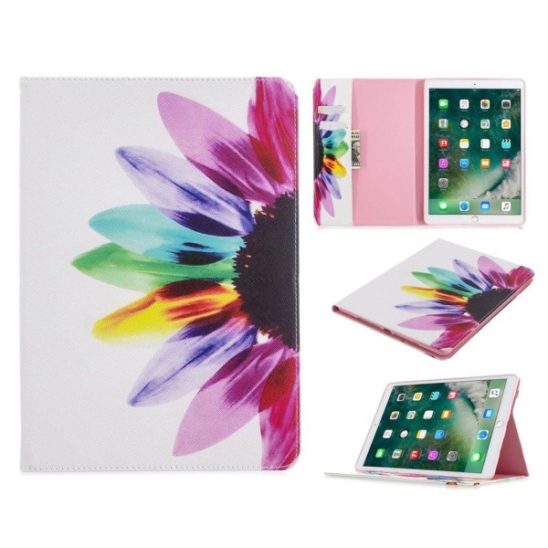 iPad 10.2 (2019) Stilfuldt mønster læder flip etui - Farvet Blom Multicolor