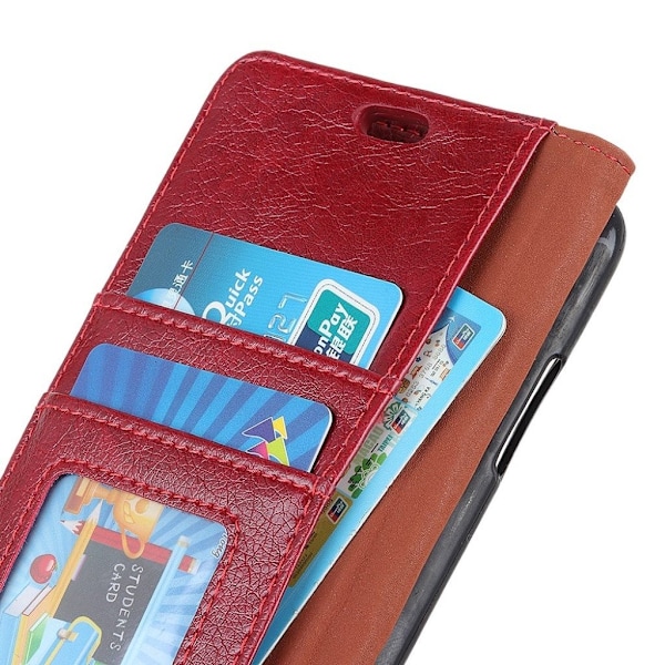 Samsung Galaxy S10 textur slip läderfodral - Röd Röd