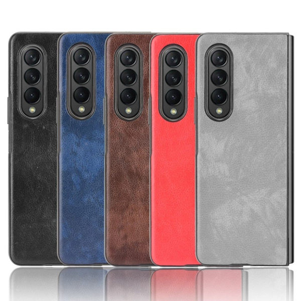 Croco Etui Samsung Galaxy Z Fold3 5G - Rød Red