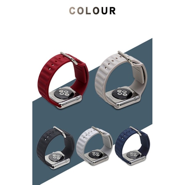 Apple Watch Series 6 / 5 44mm silikon klockarmband - grå Silvergrå