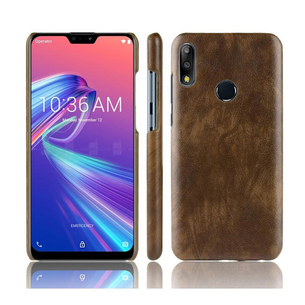 Asus ZenFone Max Pro (M2) läderfodral med litchi textur - brun Brun