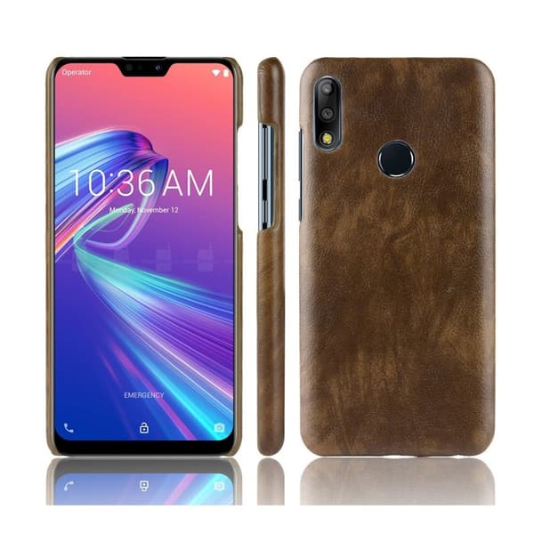 Asus ZenFone Max Pro (M2) litchi tekstur læderetui - Brun Brown