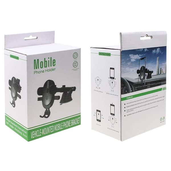 Universal D-23 dreibar telefonholder til bilens dashbord - Svart Black