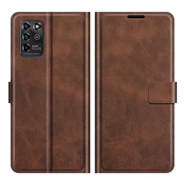 Pung-style Læder Etui til ZTE Blade V30 Vita - Kaffe Brown