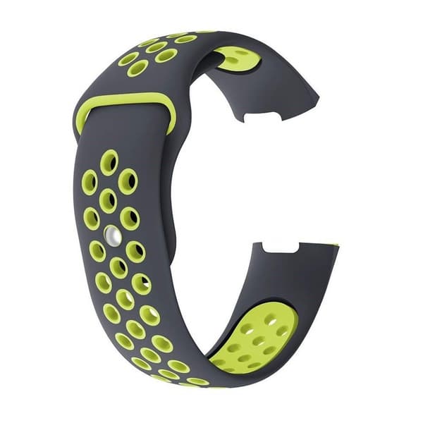 Fitbit Charge 3 kaksivärinen silikonikellonauha - Harmaa / Vihreä Green
