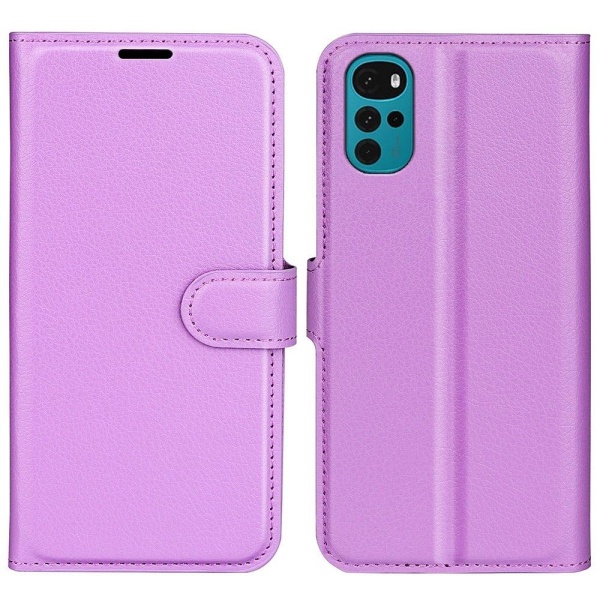 Classic Motorola Moto G22 flip kuoret - Violetti Purple