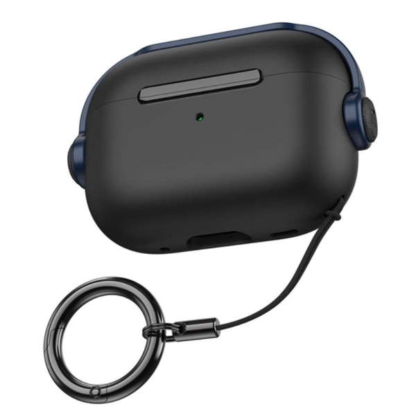 AirPods Pro 2 dual color headset style case with strap - Black / Blue