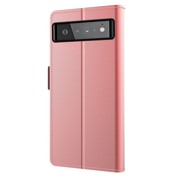 Snyggt Google Pixel 6 fodral med sminkspegel - Rosa Rosa