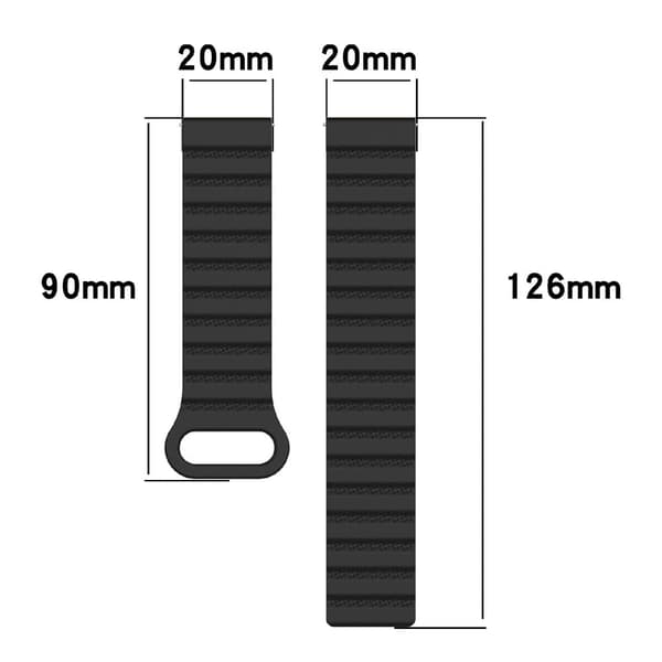 Huawei Watch GT 3 42mm / GT 3 Pro 43mm Universal 20mm Watch Strap Dot Pattern Magnetic Silicone Band - Starlight White