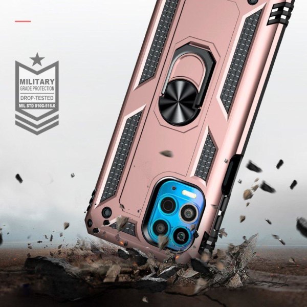 Bofink Combat Motorola Moto G100 / Edge S Suojakotelo - Ruusukulta Pink