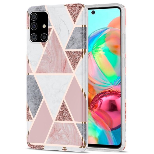 Marble Samsung Galaxy A71 5G Suojakotelo - Pinkki Pink