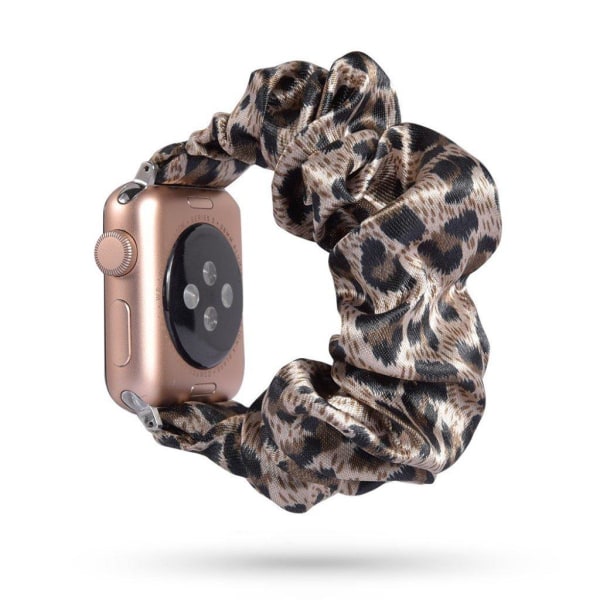 Apple Watch Series 5 40mm cool stof Mønster urrem - Skinnende Leopard Mønster Multicolor