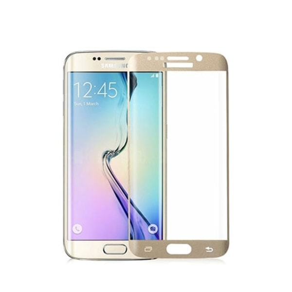 AMORUS Tempered Glass Screen Guard for Samsung Galaxy S6 Edge Plus - Guld Transparent