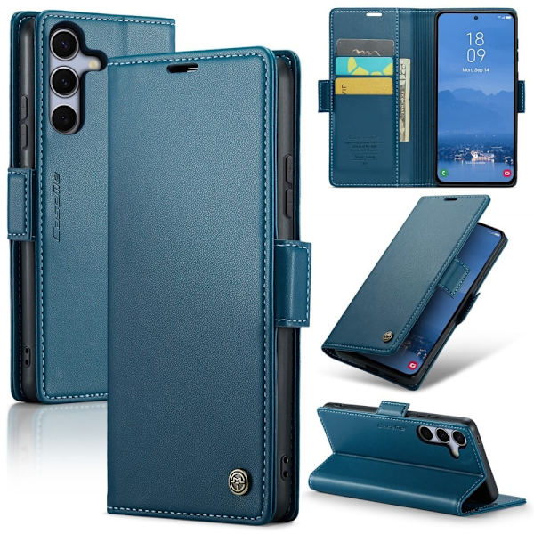 CaseMe Samsung Galaxy S25 Plus smooth etui - Blå Blue