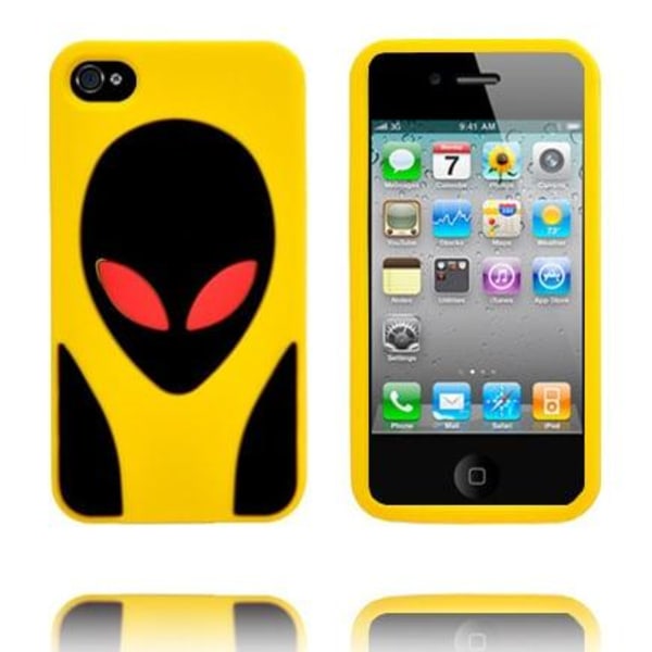 Alien Invasion (Hot Rosa) iPhone 4S-cover Yellow