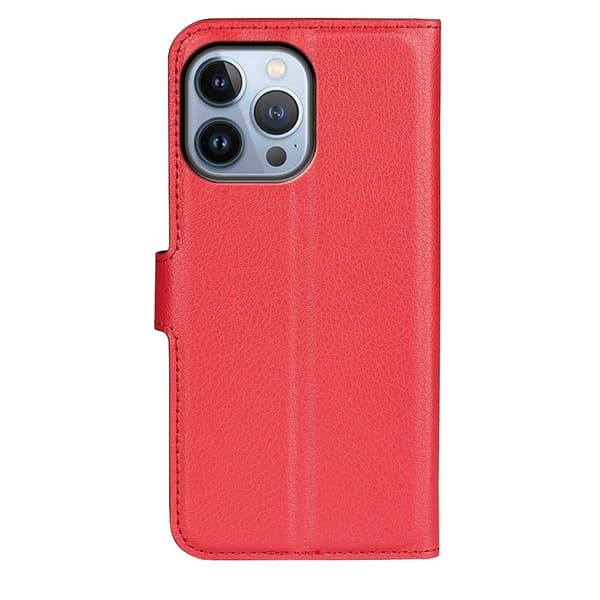 Klassisk iPhone 14 Pro flip etui - Rød Red