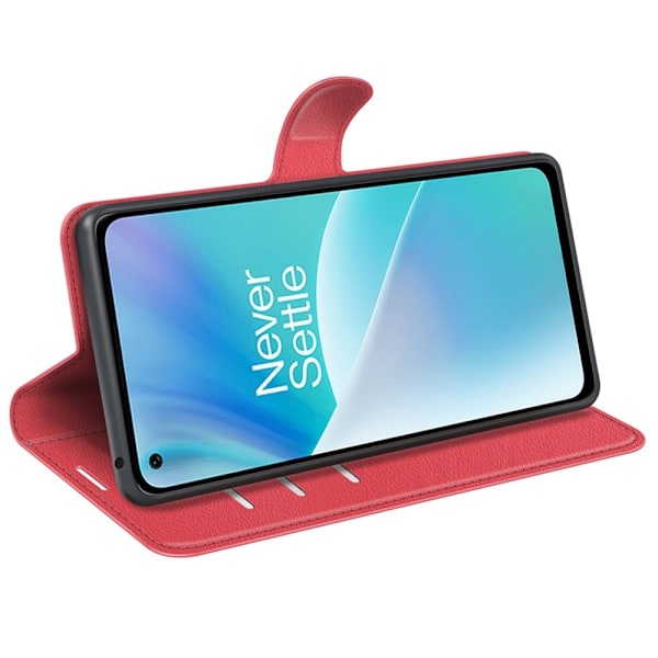 Classic OnePlus Nord 2T flip kuoret - Punainen Red