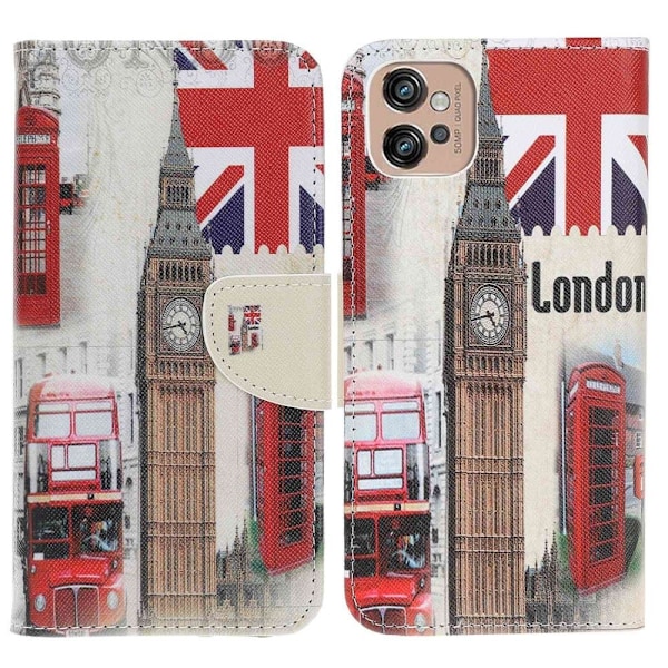 Wonderland Motorola Moto G32 Flip Etui - London Big Ben Multicolor