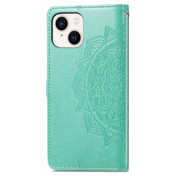 Mandala iPhone 15 Plus Flippetui - Grønn Green