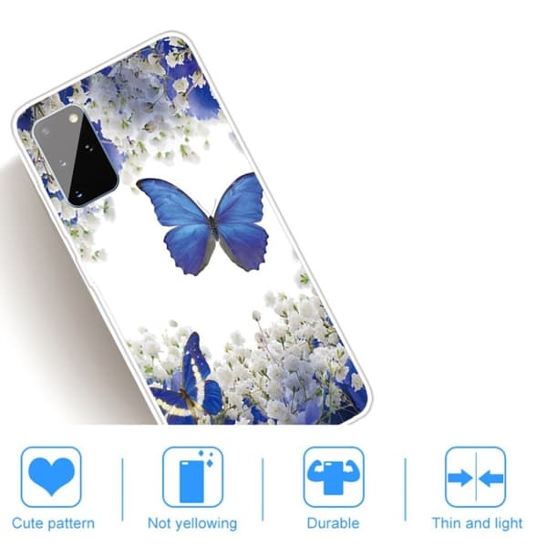 Deco Samsung Galaxy A41 kuoret - Perhonen ja kukat Multicolor