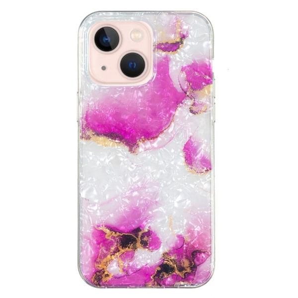 Marble design iPhone 14 Plus cover - Rød Marmor Pink