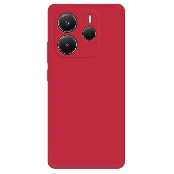 Xiaomi Redmi Note 14 5G Fleksibelt etui Rett kantbeskyttelse Telefondeksel - Rød Red