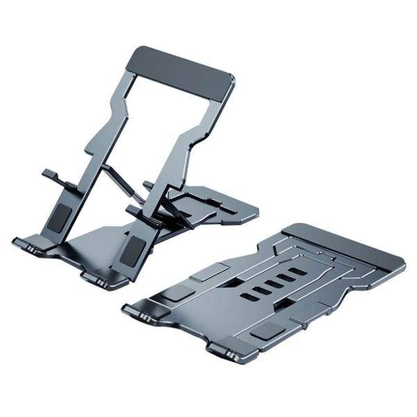 Universal aluminum alloy foldable phone bracket stand - Grey Silvergrå
