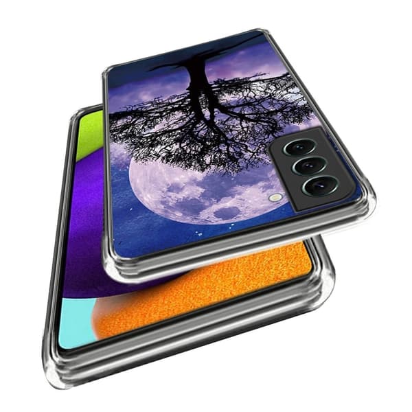 Deco Samsung Galaxy S24 cover - Kat Og Sommerfugl Blue