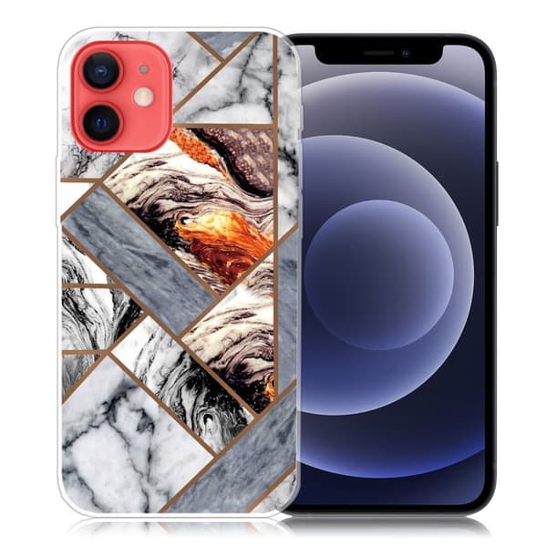 Marble iPhone 12 Mini Etui - Fragment Of Klinkekule Tiles Multicolor