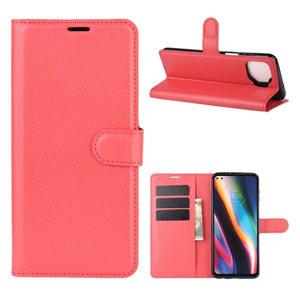 Classic Motorola Moto G 5G Plus Flip Etui - Rød Red