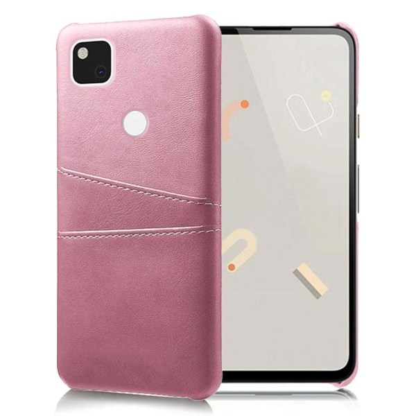 Dual Card cover - Google Pixel 4a - Rødguld Pink