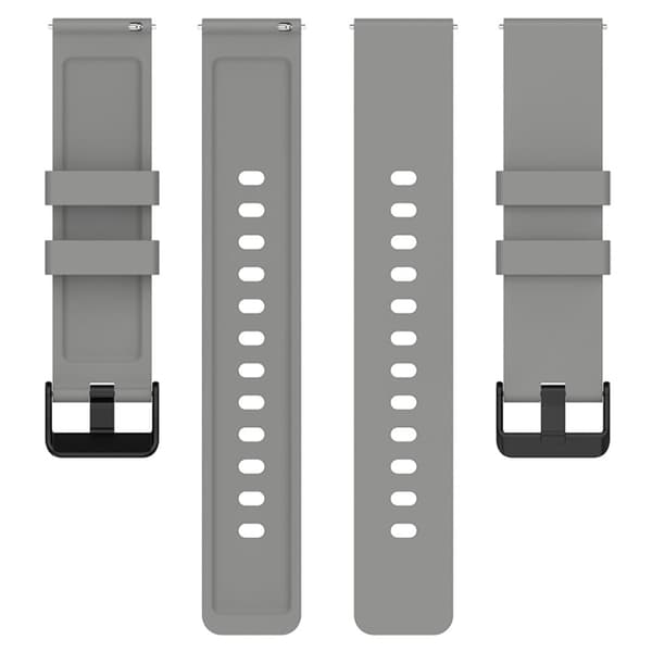 Amazfit Bip 3 / Bip S klokkerem i silikon med svart spenne - Grå Silver grey