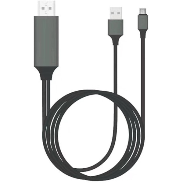 Universaali 2M Type-C HDMI-sovitinkaapeli - Musta Black