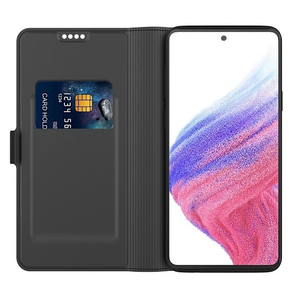 Smidigt och tunt PU-läder Samsung Galaxy A72 5G fodral - Svart Svart
